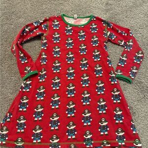 Maxomorra Red Pirate Patterned Dress Sz 110/116cm